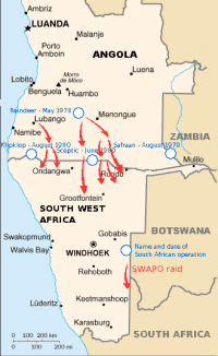Opérations de la SWAPO et de l'Afrique du Sud dans l'espace frontalier (78-80)