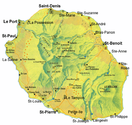 carte de la Réunion